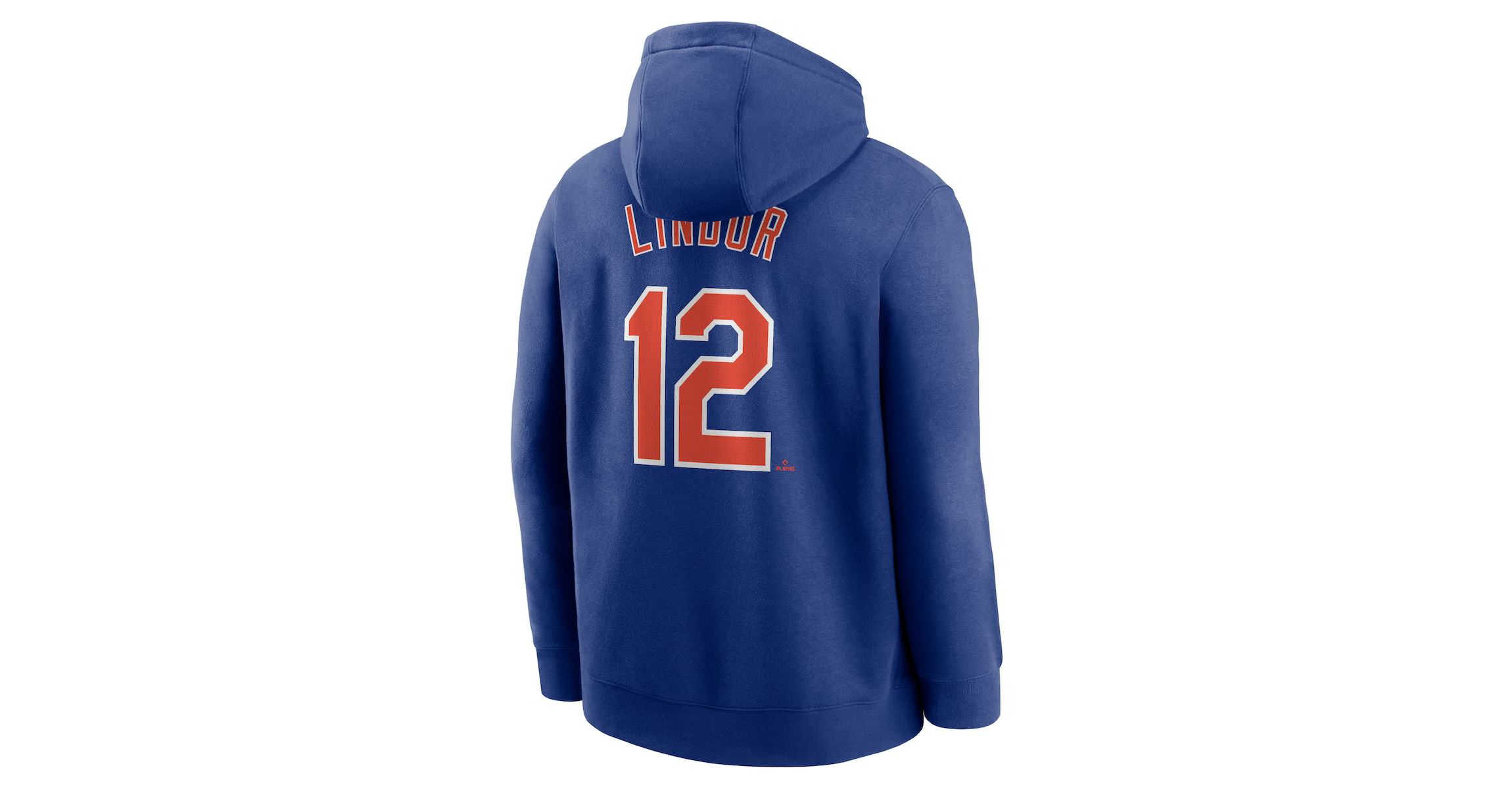 MLB Nike Francisco Lindor New York Mets Player Name & Number Club Pullover Hoodie
