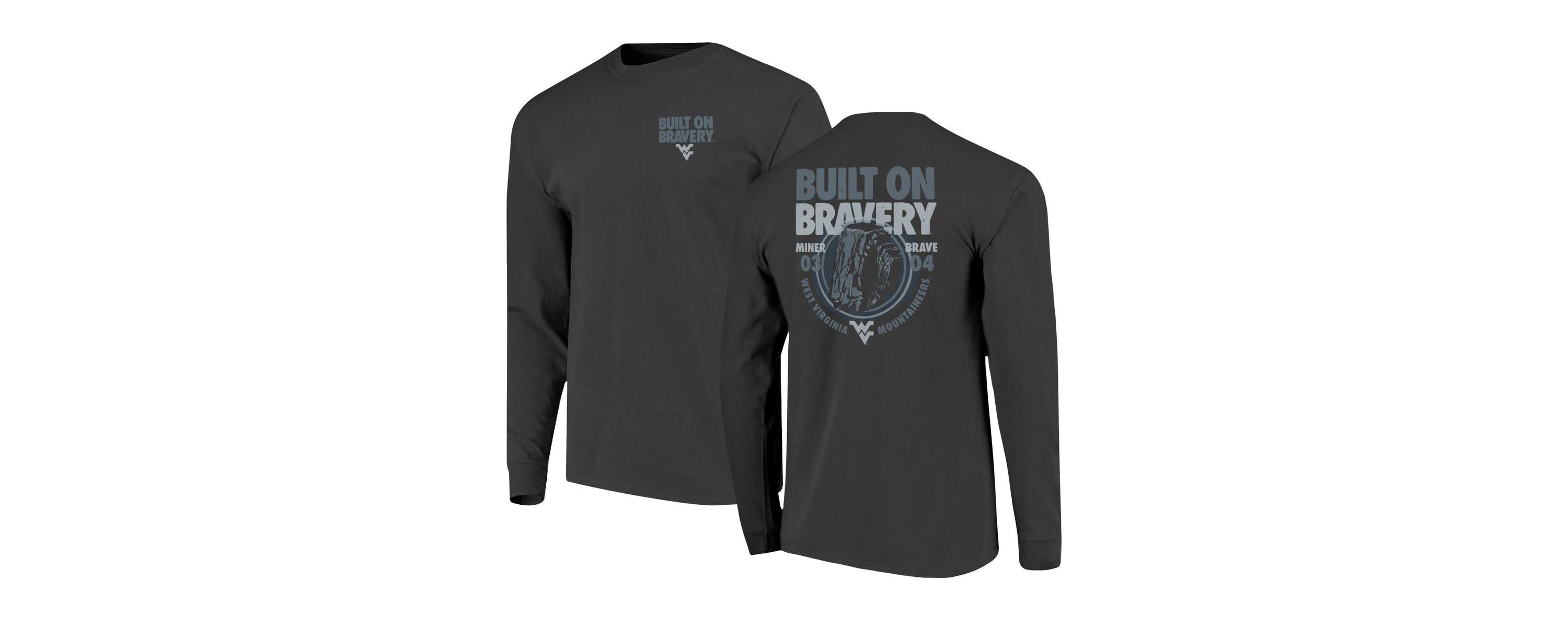 NCAA West Virginia Mountaineers Built On Bravery Long Sleeve T-Shirt