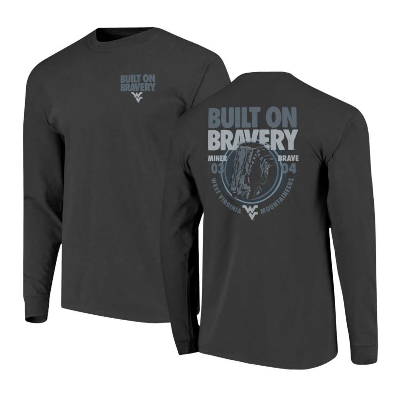 NCAA West Virginia Mountaineers Built On Bravery Long Sleeve T-Shirt