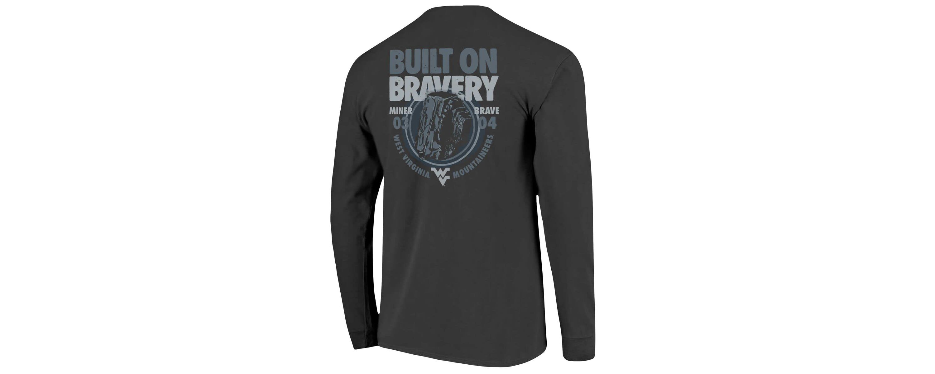 NCAA West Virginia Mountaineers Built On Bravery Long Sleeve T-Shirt