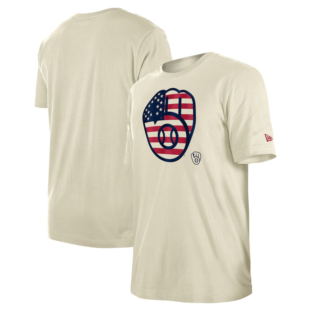 MLB Milwaukee Brewers Americana Flag Fill T-Shirt