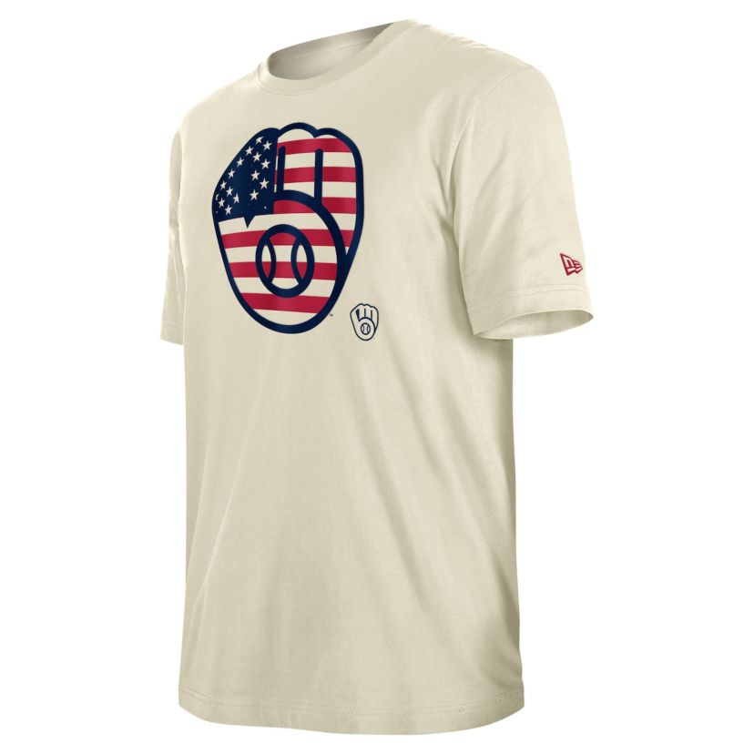 MLB Milwaukee Brewers Americana Flag Fill T-Shirt