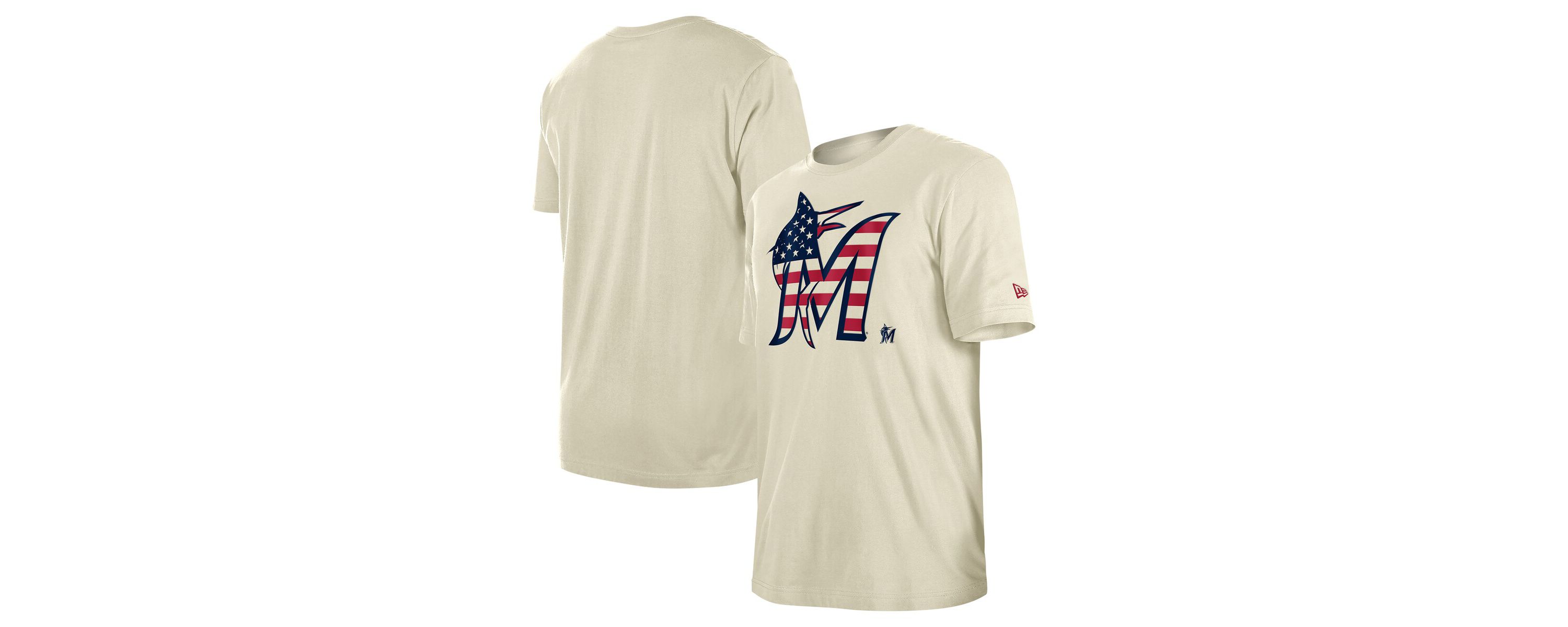 MLB Miami Marlins Americana Flag Fill T-Shirt