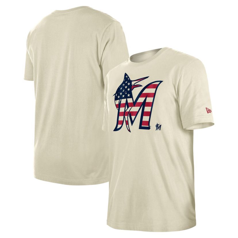 MLB Miami Marlins Americana Flag Fill T-Shirt