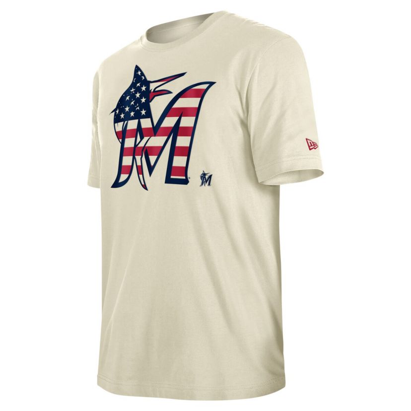 MLB Miami Marlins Americana Flag Fill T-Shirt