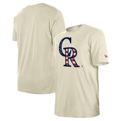 New Era Men's MLB Colorado Rockies Americana Flag Fill T-Shirt
