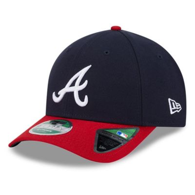 New Era Men's MLB Atlanta Braves Player Replica 9FORTY Adjustable Hat, Navy Blue
