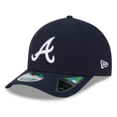 New Era Men's MLB Atlanta Braves Player Replica 9FORTY Adjustable Hat, Navy Blue