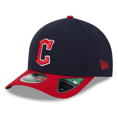 New Era Men's MLB Cleveland Guardians Player Replica 9FORTY Adjustable Hat, Navy Blue