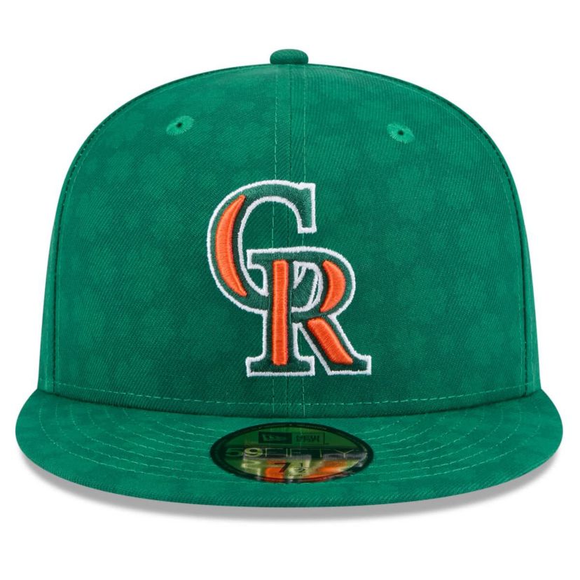 MLB Kelly Colorado Rockies St. Patricks Day 59FIFTY Fitted Hat