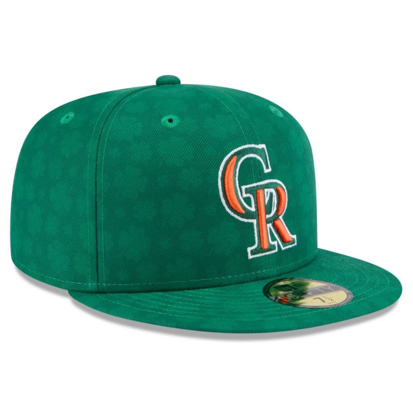 MLB Kelly Colorado Rockies St. Patricks Day 59FIFTY Fitted Hat