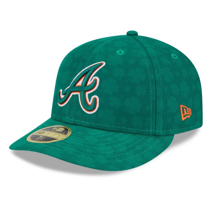 MLB Kelly Atlanta Braves St. Patricks Day Low 59FIFTY Fitted Hat
