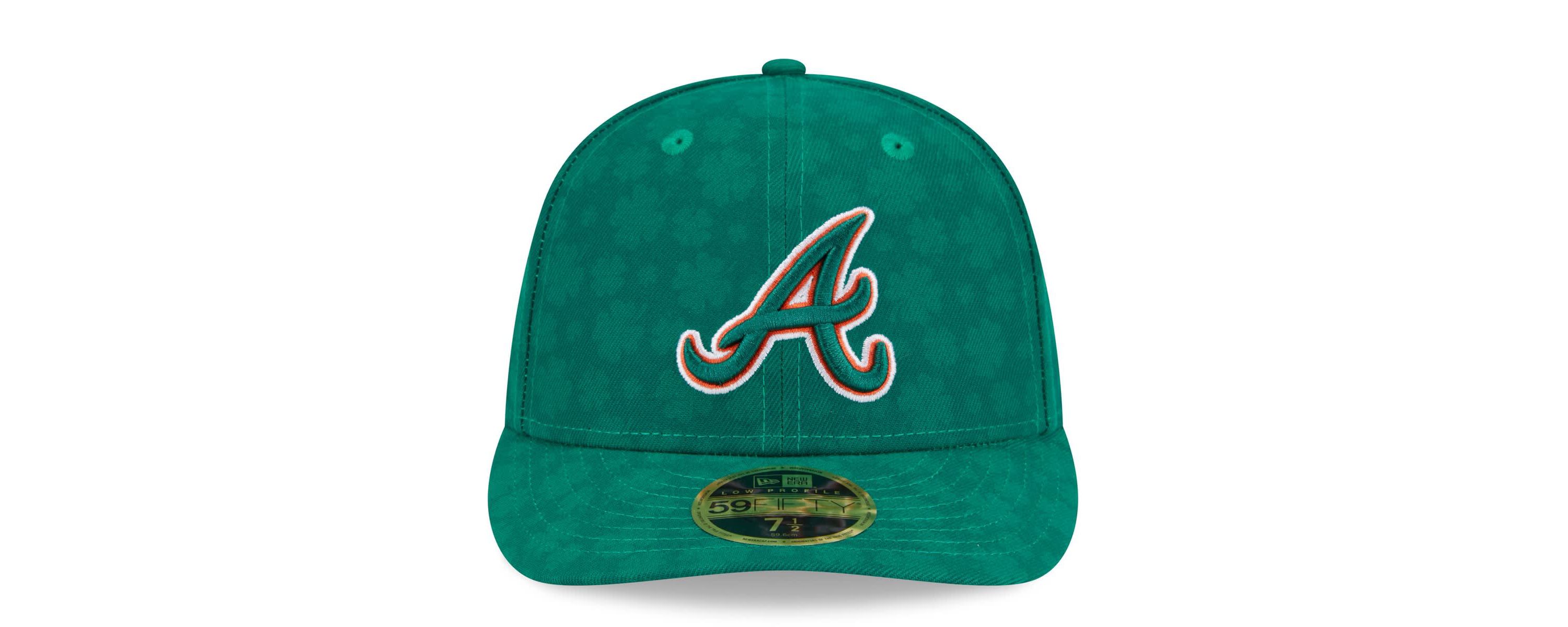 MLB Kelly Atlanta Braves St. Patricks Day Low 59FIFTY Fitted Hat