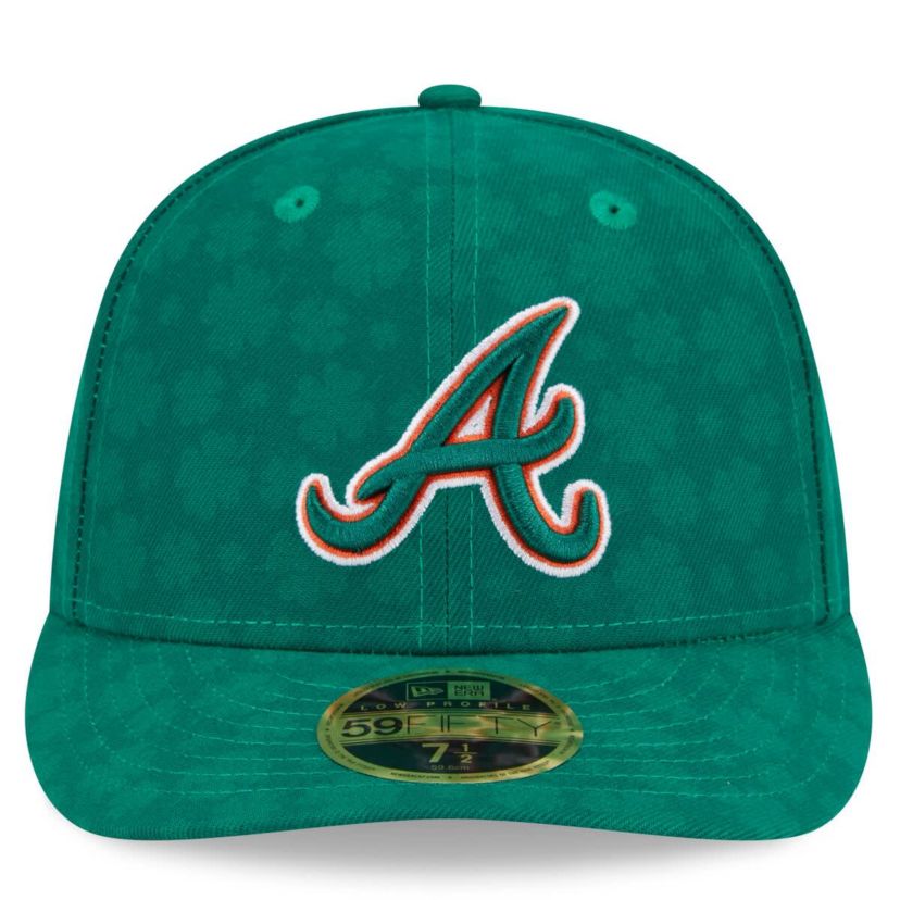 MLB Kelly Atlanta Braves St. Patricks Day Low 59FIFTY Fitted Hat