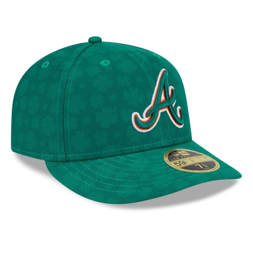 MLB Kelly Atlanta Braves St. Patricks Day Low 59FIFTY Fitted Hat