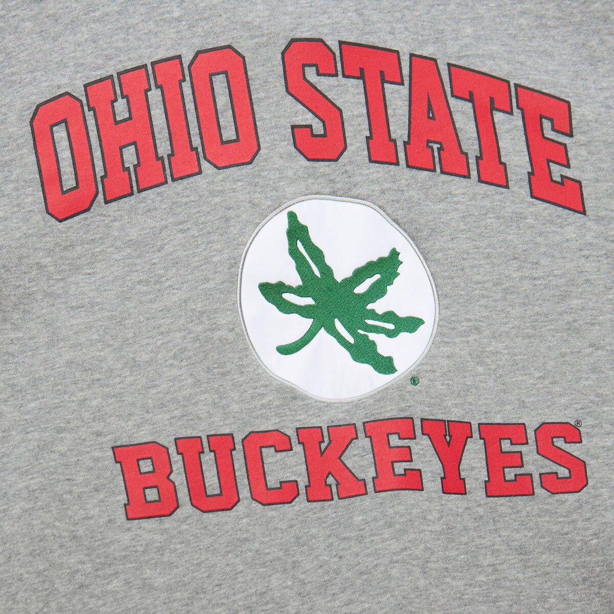 NCAA Grey Ohio State Buckeyes Throwback Allover 4.0 Pullover Sweatshirt