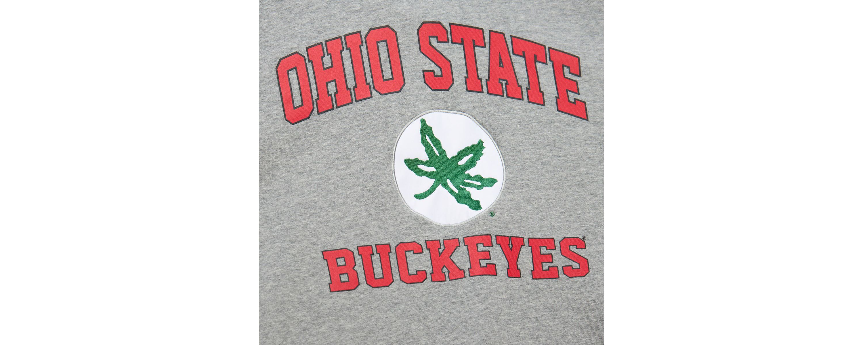 NCAA Grey Ohio State Buckeyes Throwback Allover 4.0 Pullover Sweatshirt