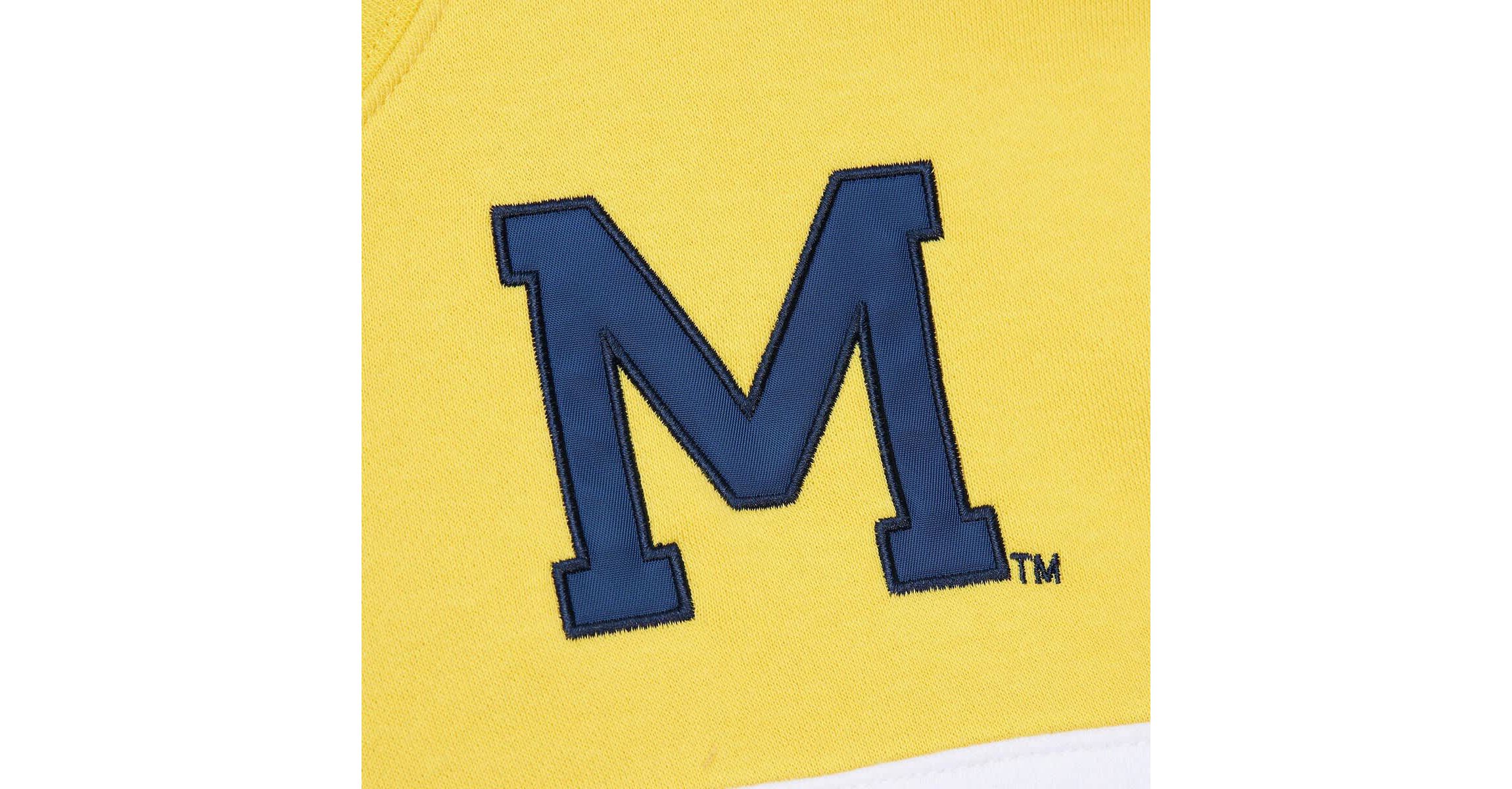 NCAA Michigan Wolverines Vintage Logo Head Coach Fleece Pullover Sweatshirt