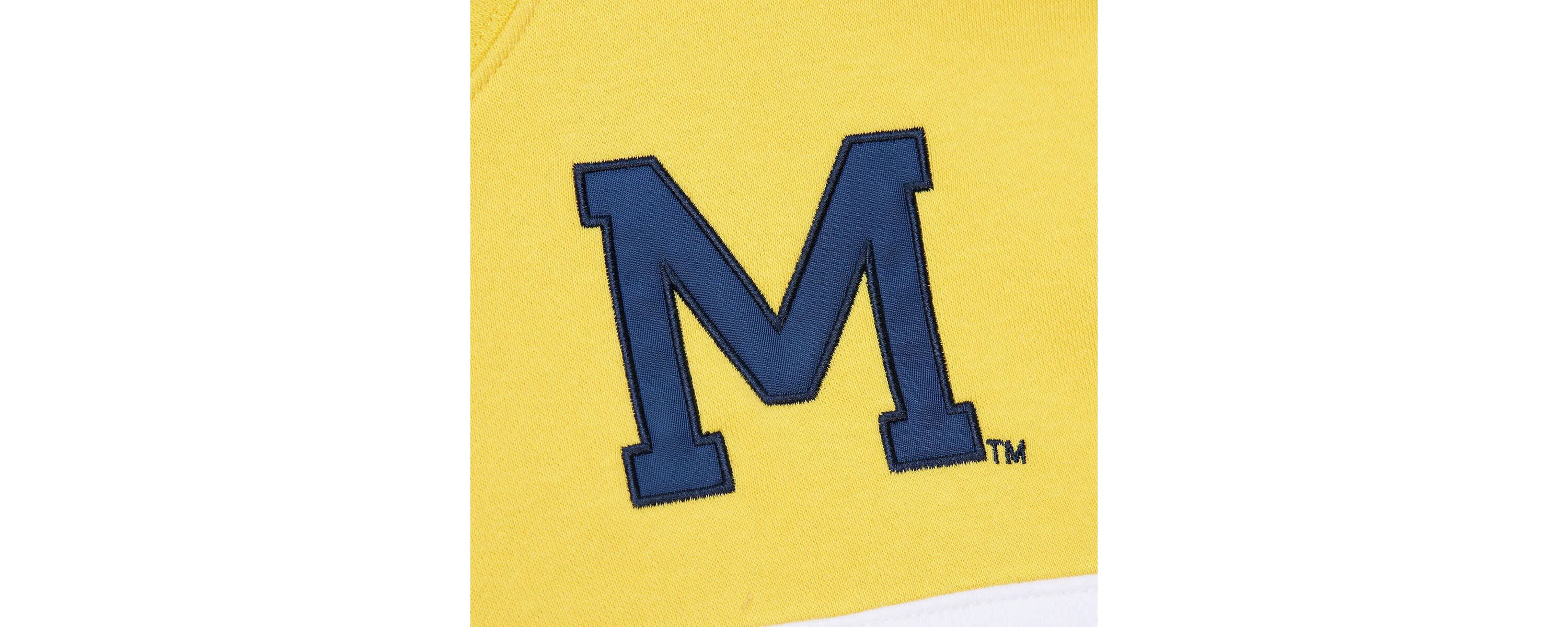 NCAA Michigan Wolverines Vintage Logo Head Coach Fleece Pullover Sweatshirt