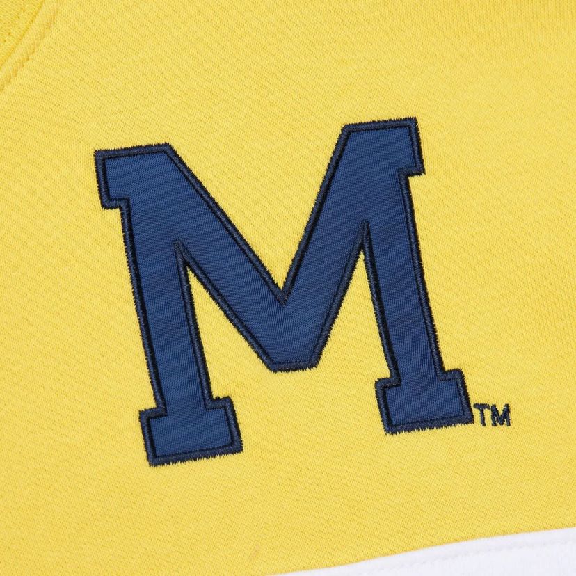 NCAA Michigan Wolverines Vintage Logo Head Coach Fleece Pullover Sweatshirt