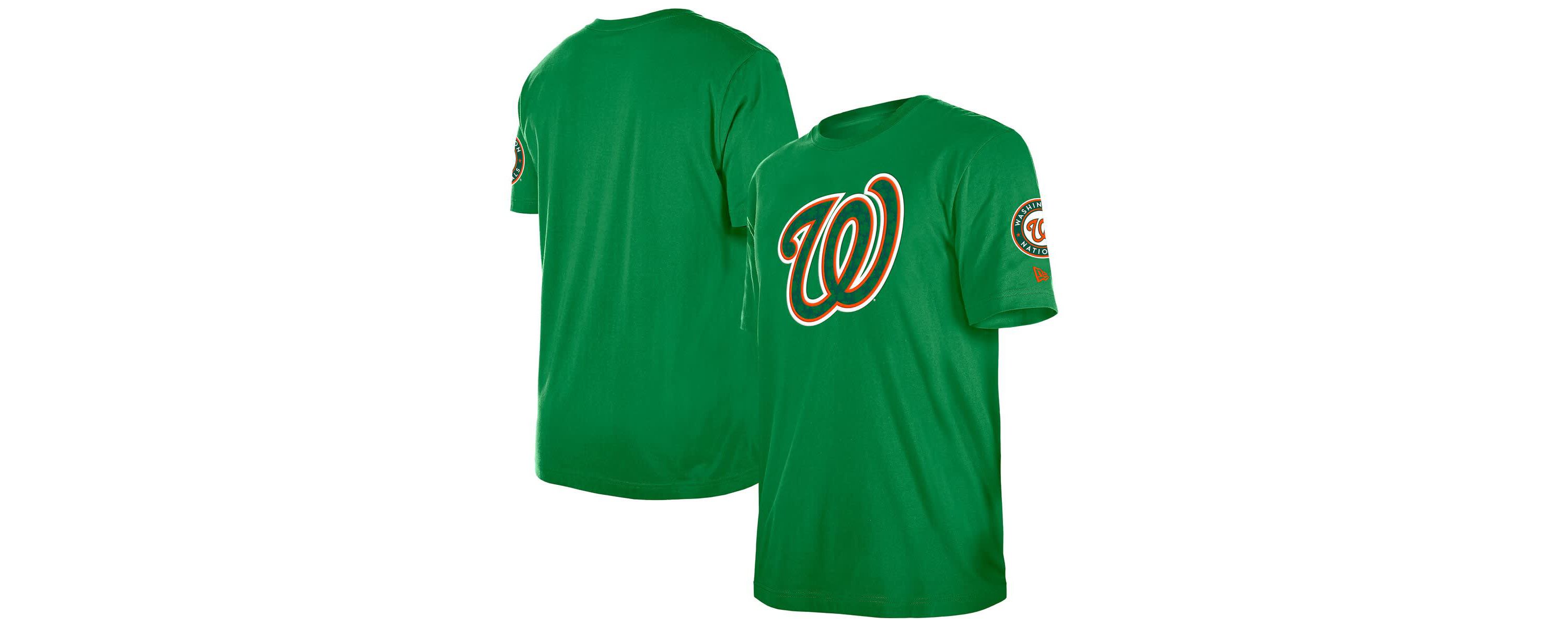 MLB Kelly Washington Nationals St. Patricks Day Shamrock Fill T-Shirt
