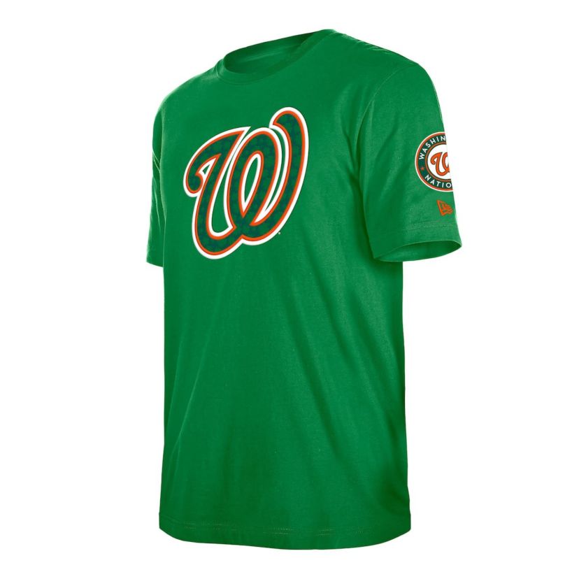 MLB Kelly Washington Nationals St. Patricks Day Shamrock Fill T-Shirt