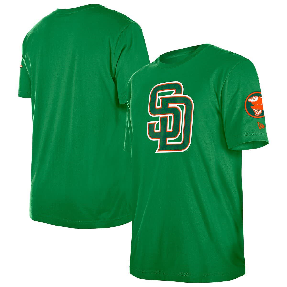 MLB Kelly San Diego Padres St. Patricks Day Shamrock Fill T-Shirt