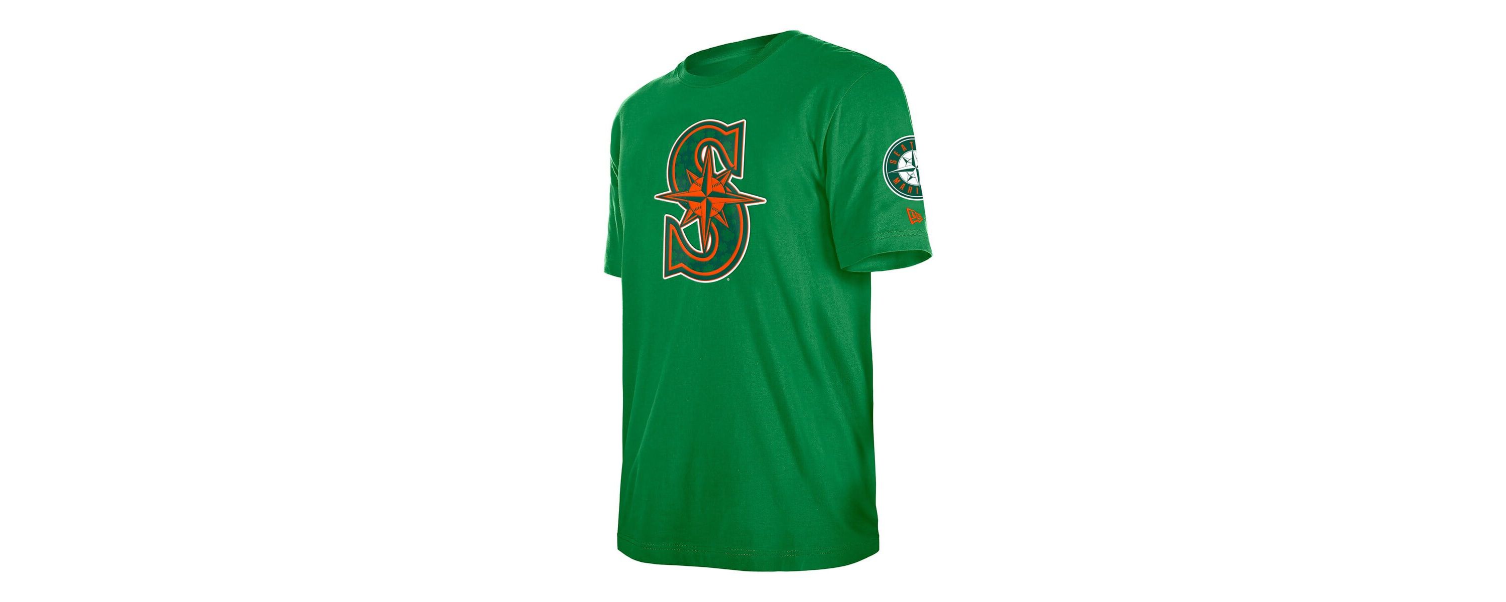 MLB Kelly Seattle Mariners St. Patricks Day Shamrock Fill T-Shirt