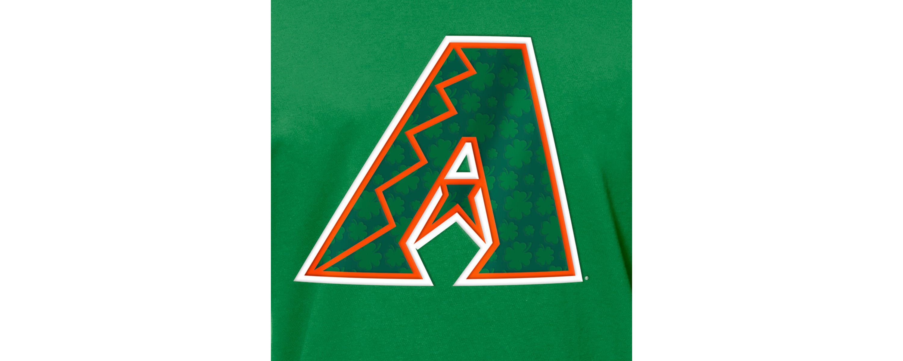 MLB Kelly Arizona Diamondbacks St. Patricks Day Shamrock Fill T-Shirt
