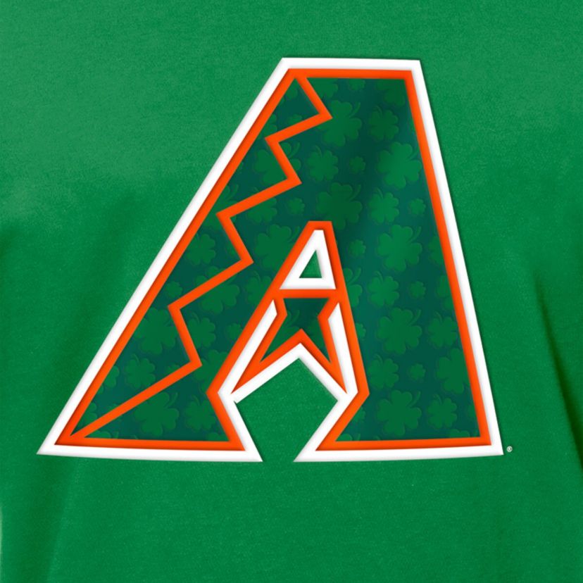 MLB Kelly Arizona Diamondbacks St. Patricks Day Shamrock Fill T-Shirt