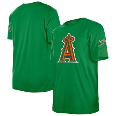 New Era Men's MLB Kelly Los Angeles Angels St. Patrick's Day Shamrock Fill T-Shirt, Green, Small