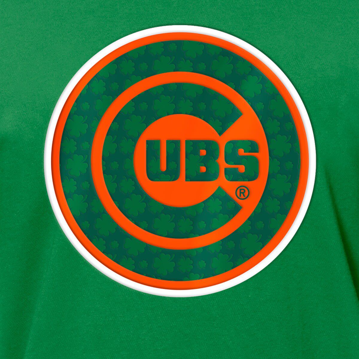 MLB Kelly Chicago Cubs St. Patricks Day Shamrock Fill T-Shirt