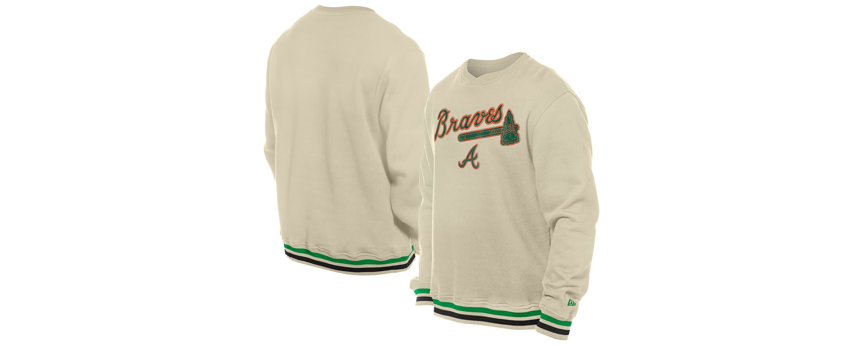 MLB Atlanta Braves St. Patricks Day Twill Pullover Sweatshirt