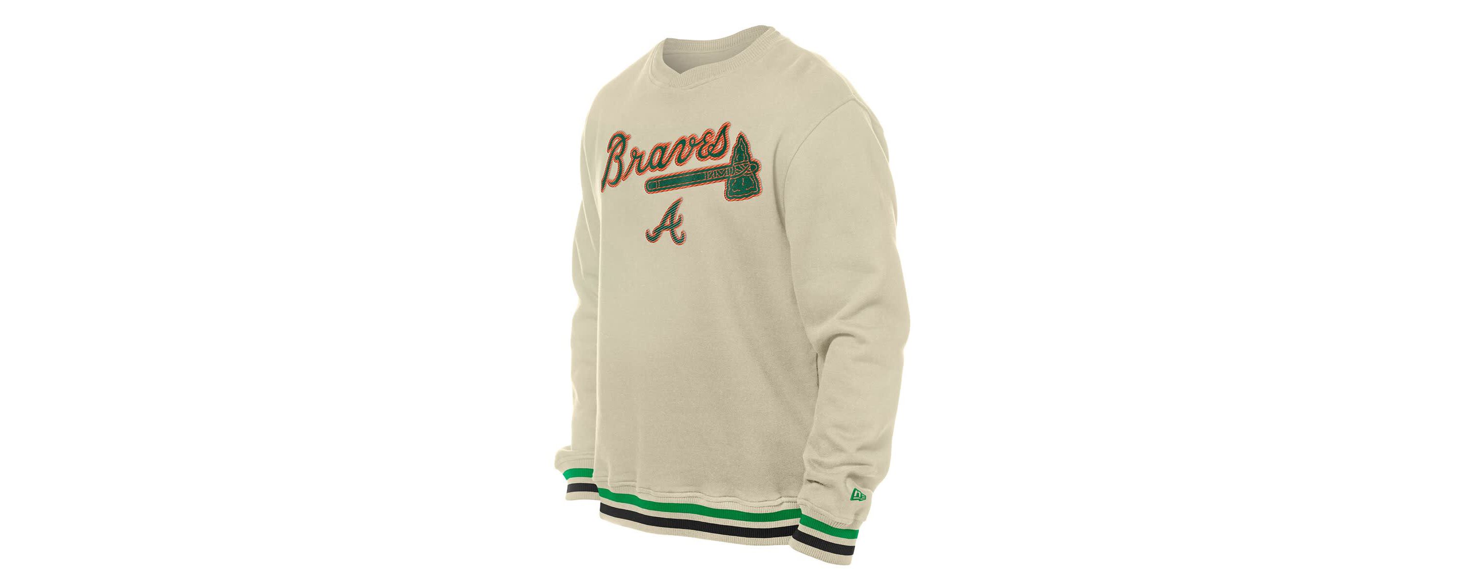 MLB Atlanta Braves St. Patricks Day Twill Pullover Sweatshirt