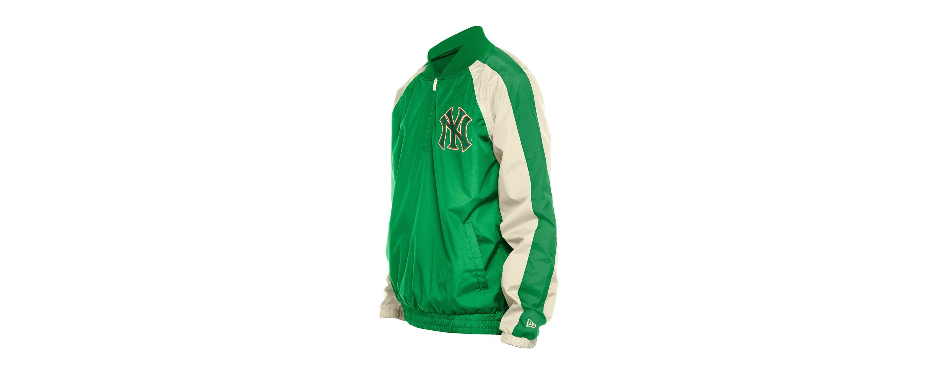 MLB Kelly New York Yankees St. Patricks Day Ripstop Raglan Quarter-Zip Windbreaker