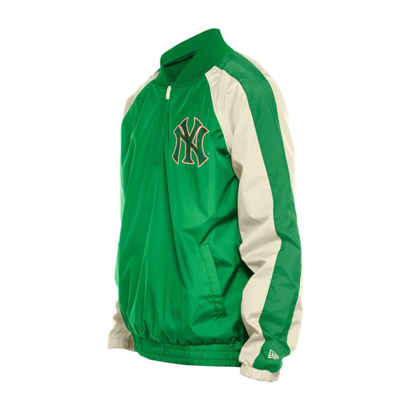 MLB Kelly New York Yankees St. Patricks Day Ripstop Raglan Quarter-Zip Windbreaker