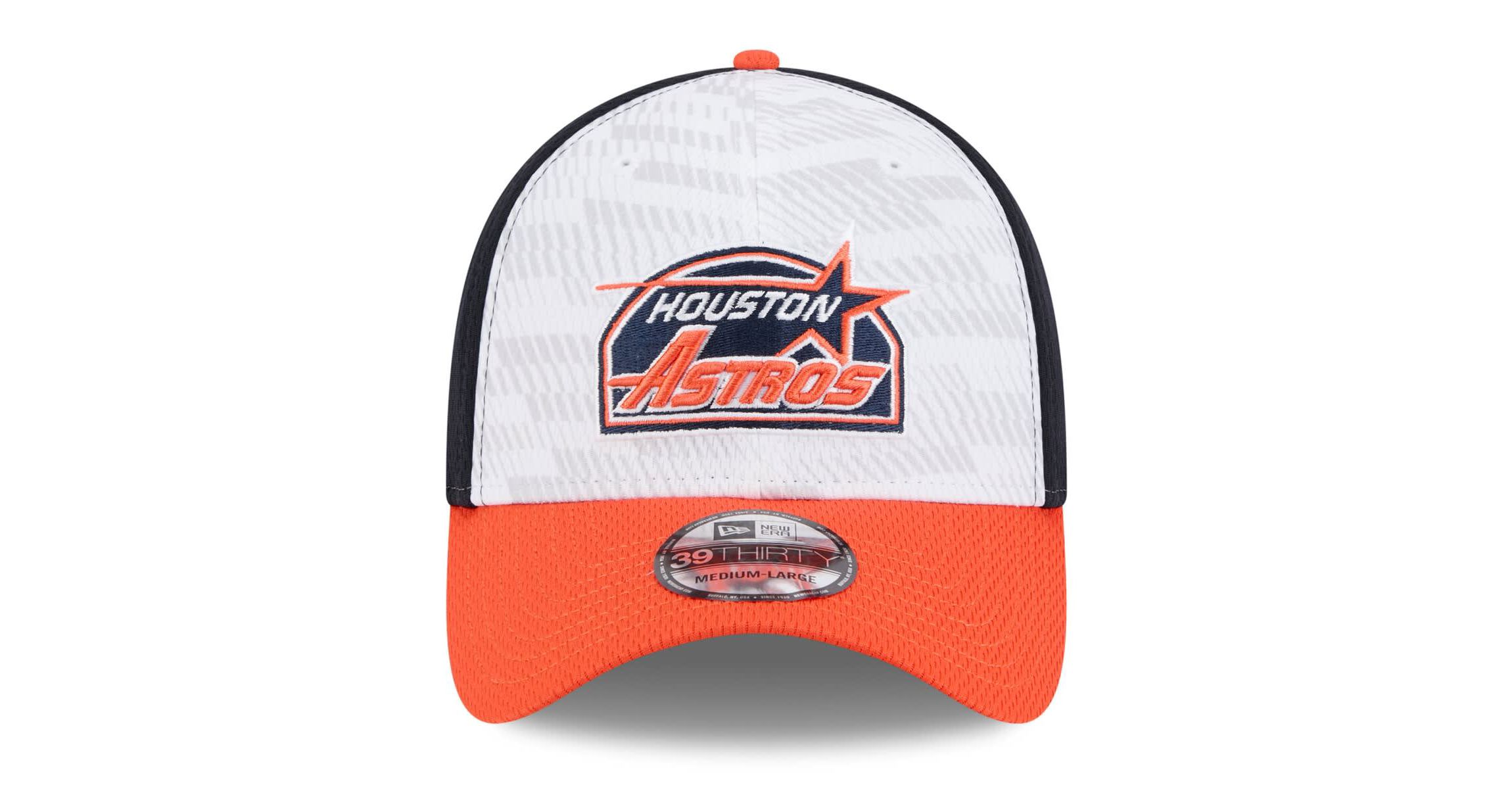 MLB Navy/Orange Houston Astros 2025 MLB Clubhouse 39THIRTY Flex Hat