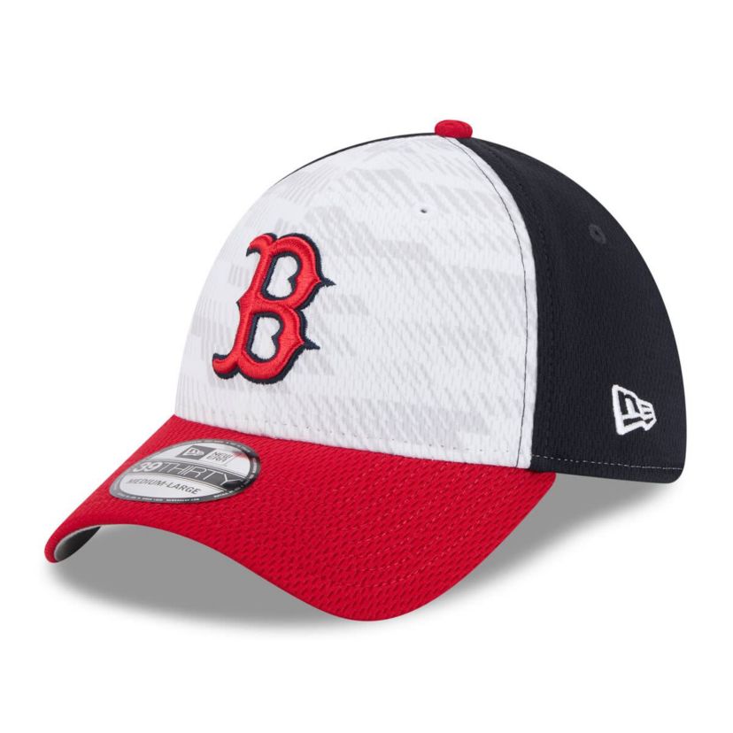 Boston Red Sox MLB Navy/Red Boston Sox 2025 MLB Clubhouse 39THIRTY Flex Hat