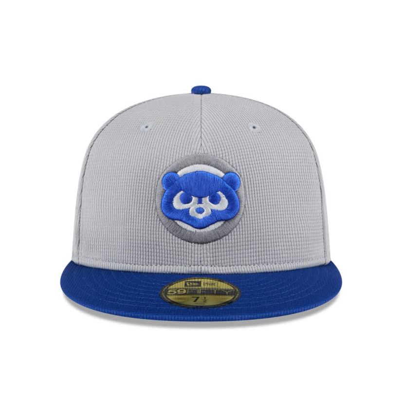 MLB Gray/Royal Chicago Cubs 2025 Batting Practice 59FIFTY Fitted Hat