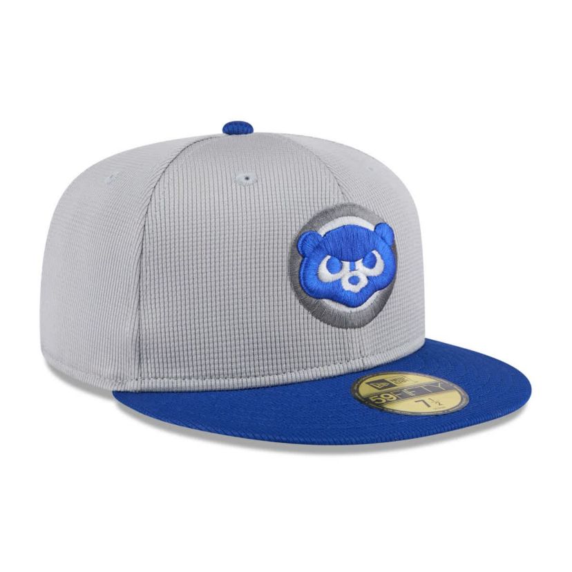 MLB Gray/Royal Chicago Cubs 2025 Batting Practice 59FIFTY Fitted Hat