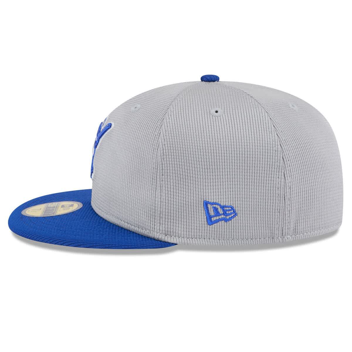 MLB Gray/Royal Milwaukee Brewers 2025 Batting Practice 59FIFTY Fitted Hat