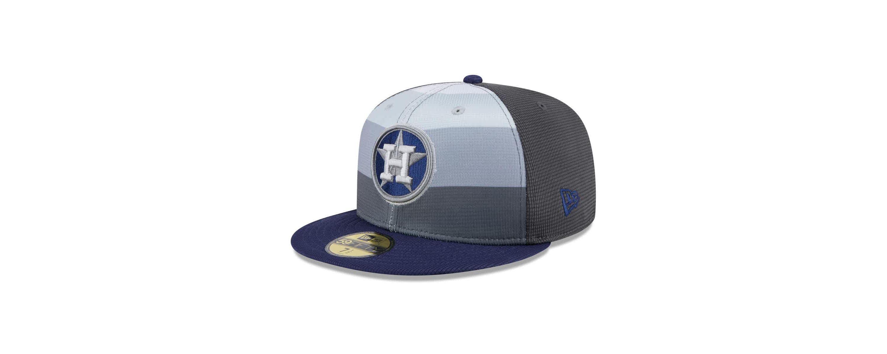 MLB Gray/Navy Houston Astros 2025 Batting Practice 59FIFTY Fitted Hat