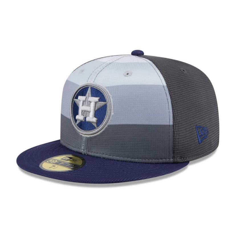 MLB Gray/Navy Houston Astros 2025 Batting Practice 59FIFTY Fitted Hat