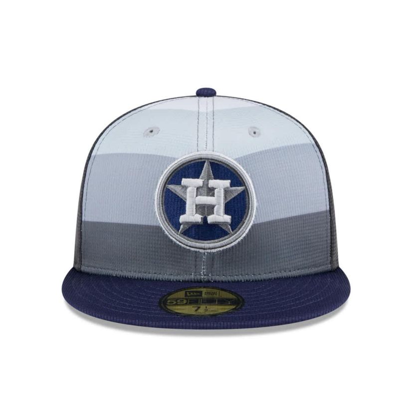 MLB Gray/Navy Houston Astros 2025 Batting Practice 59FIFTY Fitted Hat