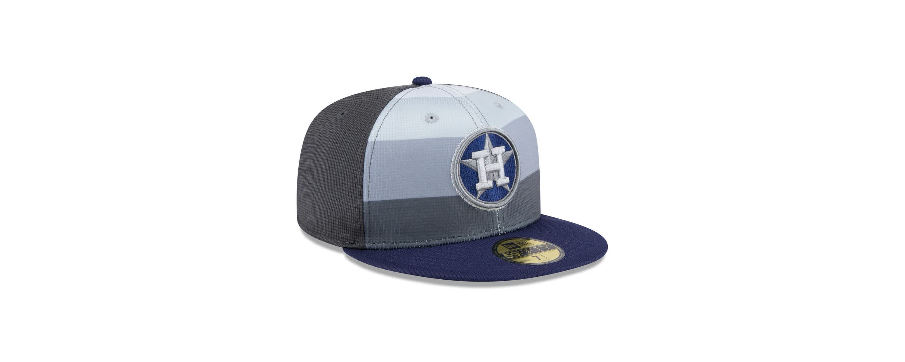 MLB Gray/Navy Houston Astros 2025 Batting Practice 59FIFTY Fitted Hat