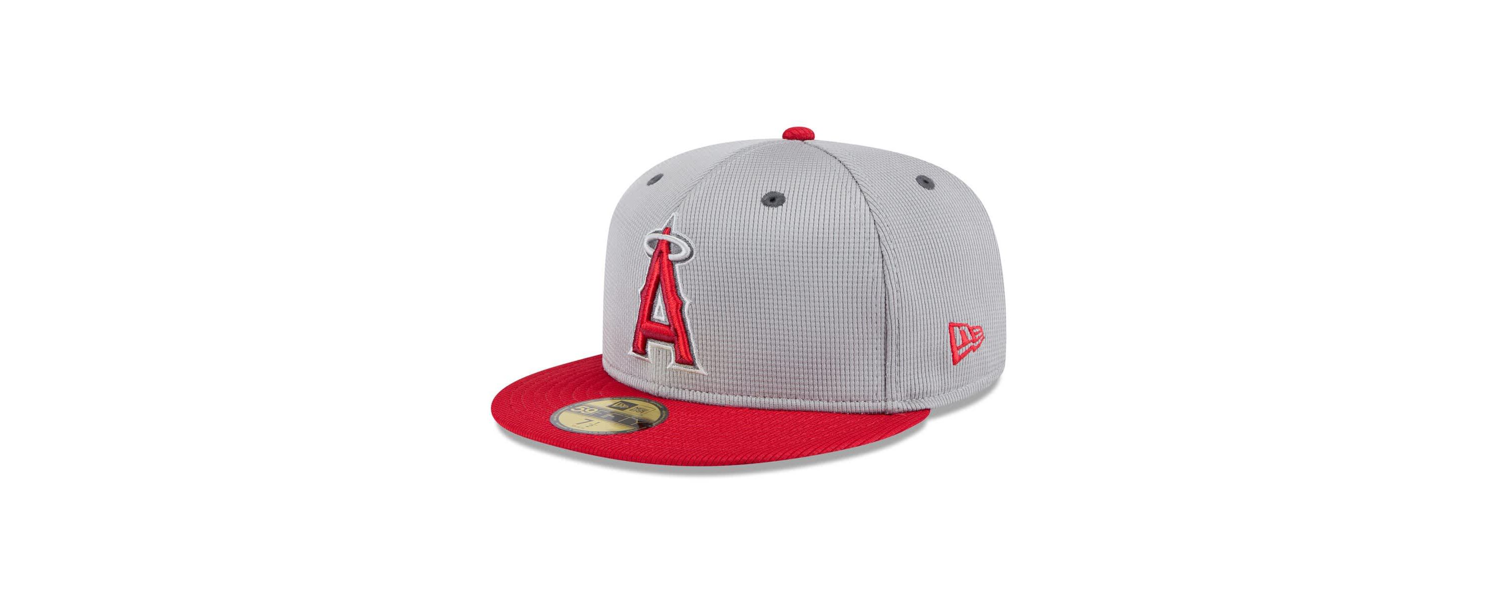MLB Gray/Red Los Angeles Angels 2025 Batting Practice 59FIFTY Fitted Hat