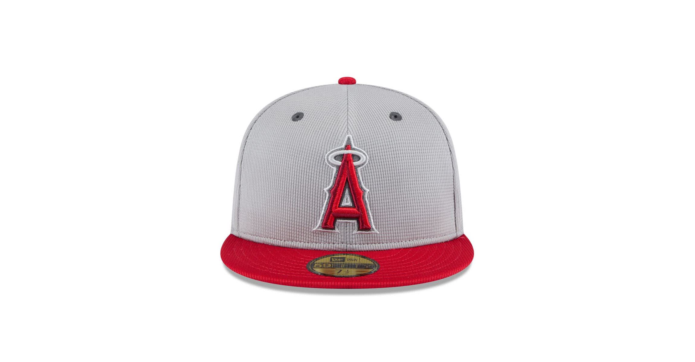 MLB Gray/Red Los Angeles Angels 2025 Batting Practice 59FIFTY Fitted Hat