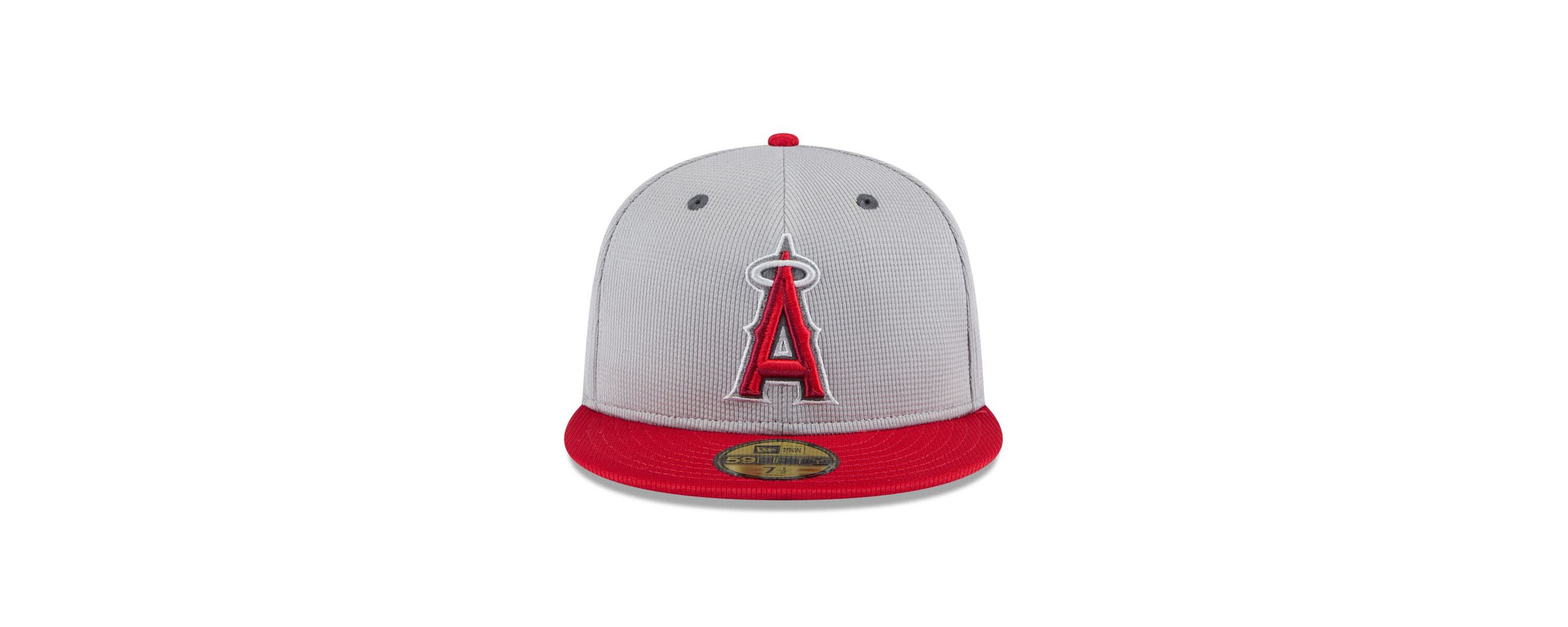MLB Gray/Red Los Angeles Angels 2025 Batting Practice 59FIFTY Fitted Hat