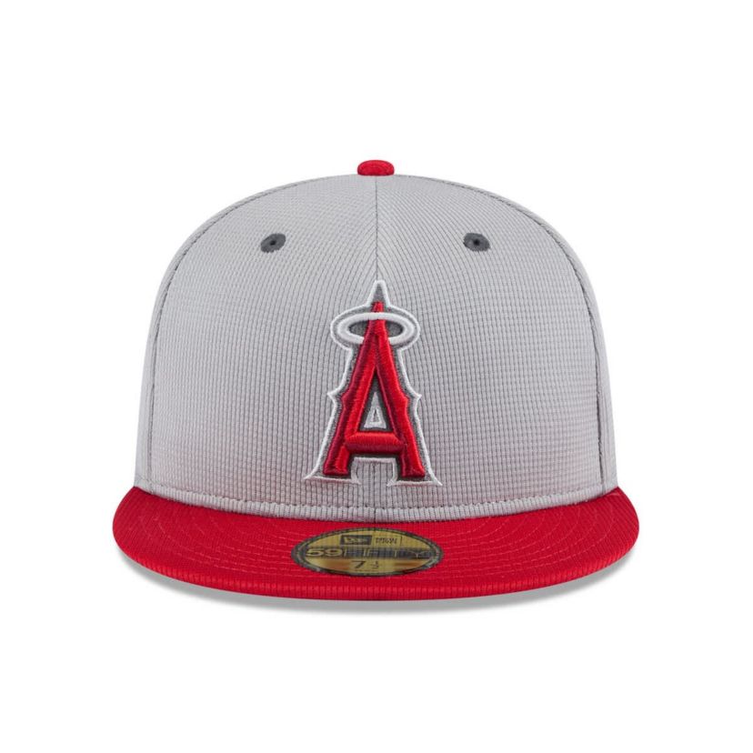 MLB Gray/Red Los Angeles Angels 2025 Batting Practice 59FIFTY Fitted Hat