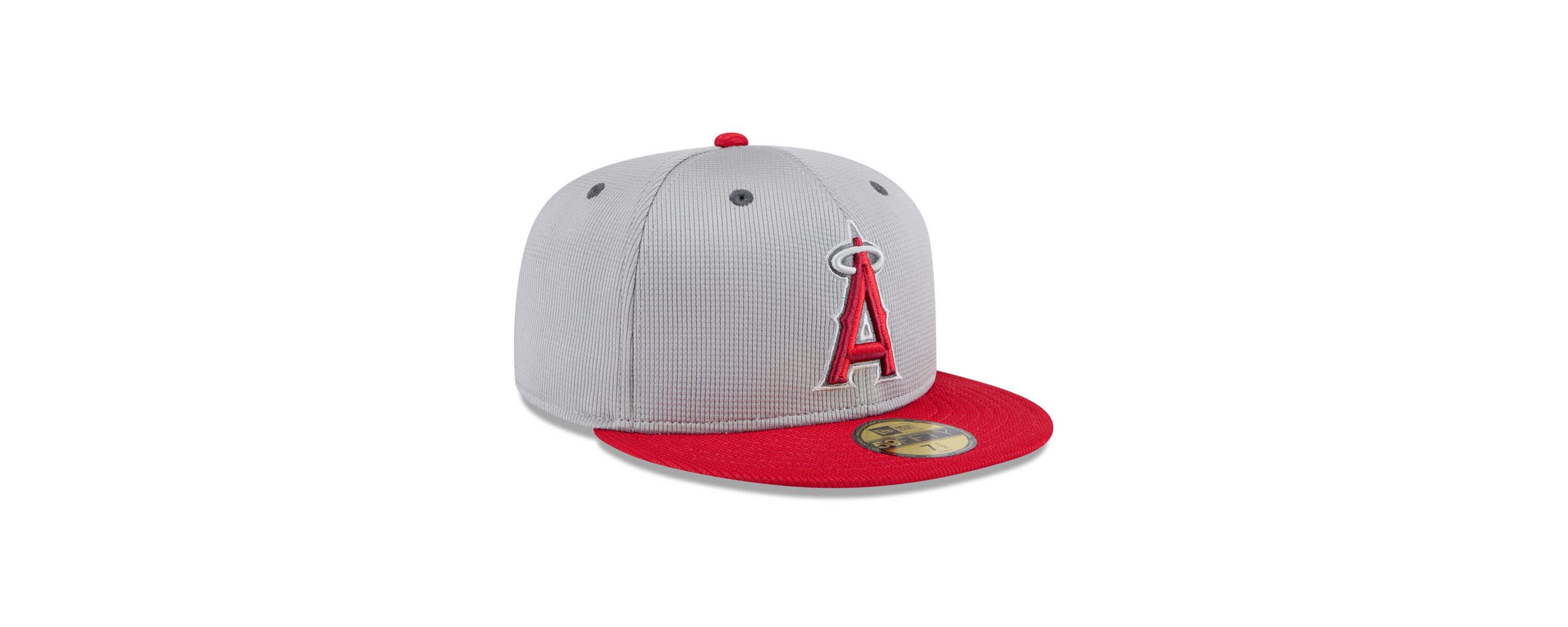 MLB Gray/Red Los Angeles Angels 2025 Batting Practice 59FIFTY Fitted Hat